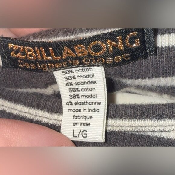 Billabong Brown and White Striped Midi Dress EUC - Picture 2 of 5